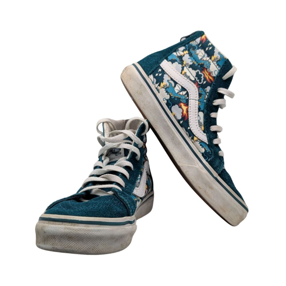 Vans Teal SK8-Hi Skate Dragon Little Big Kid 2